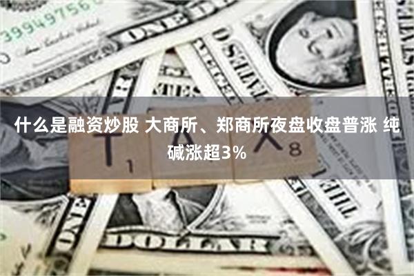 什么是融资炒股 大商所、郑商所夜盘收盘普涨 纯碱涨超3%