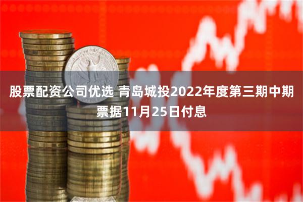 股票配资公司优选 青岛城投2022年度第三期中期票据11月25日付息