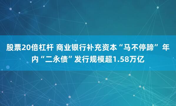 股票20倍杠杆 商业银行补充资本“马不停蹄” 年内“二永债”发行规模超1.58万亿