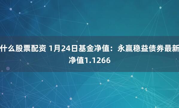 什么股票配资 1月24日基金净值：永赢稳益债券最新净值1.1266